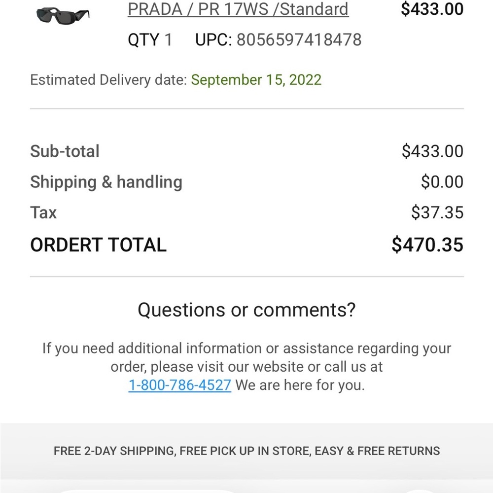 Prada Black Sunglasses - Picture 5 of 7